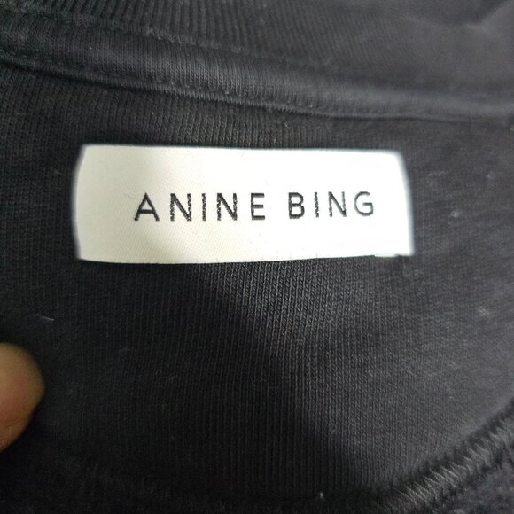 Anine Bing 'Kenny' Black Sweatshirt Jumper Women Size Small - Picture 10 of 11